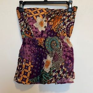 Multi colored tube top